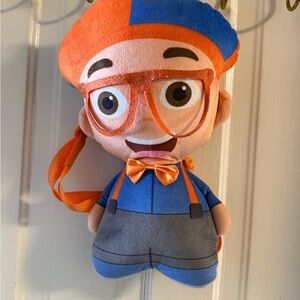 Orange and Blue Kids Plush Backpack